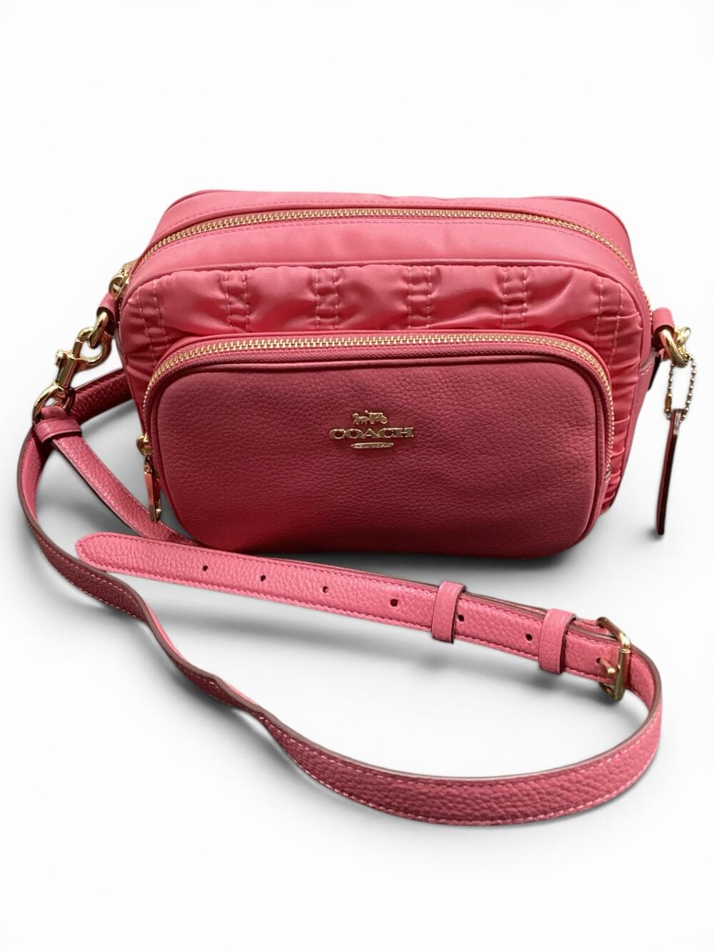 NWT Coach Purse Women’s One Size Court Crossbody With Ruching C4095 Pink